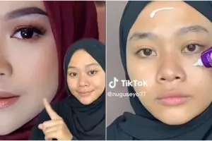 Wanita ini niatnya recreate makeup ala Ria Ricis, hasil riasannya malah mirip Aurel Hermansyah
