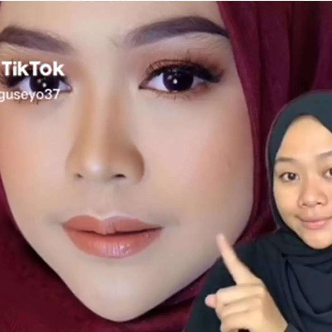 Wanita ini niatnya recreate makeup ala Ria Ricis, hasil riasannya malah mirip Aurel Hermansyah