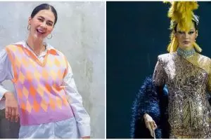 9 Momen Paula Verhoeven balik ke panggung catwalk usai 4 tahun vakum, rela pakai aksesori berat