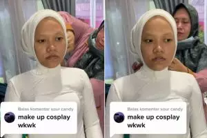 Potret wanita dirias MUA jadi pengantin Sunda ala hijab, hasil riasannya kalem bak idol Korea