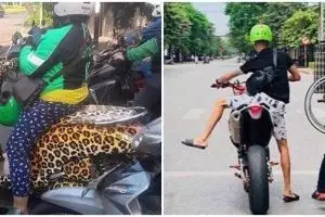 11 Momen kocak pengendara motor mau pamer ini malah gagal keren, namanya juga anak muda
