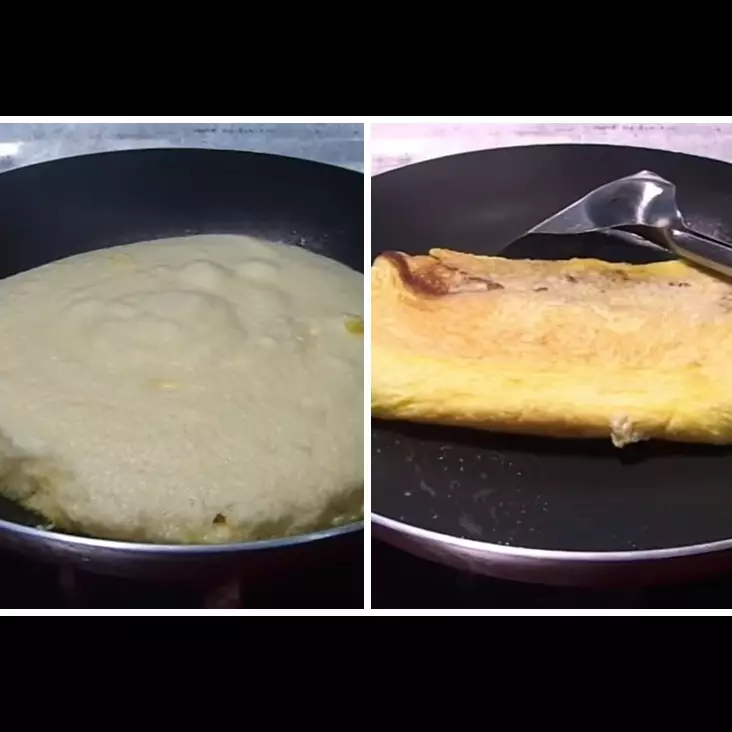 Cuma pakai 2 butir, ini trik bikin telur dadar yang tebal dan lembut tanpa tepung