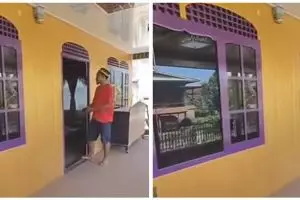 Rumah kayu tampak sederhana ini dalamnya bikin melongo plafonnya bak hotel berbintang