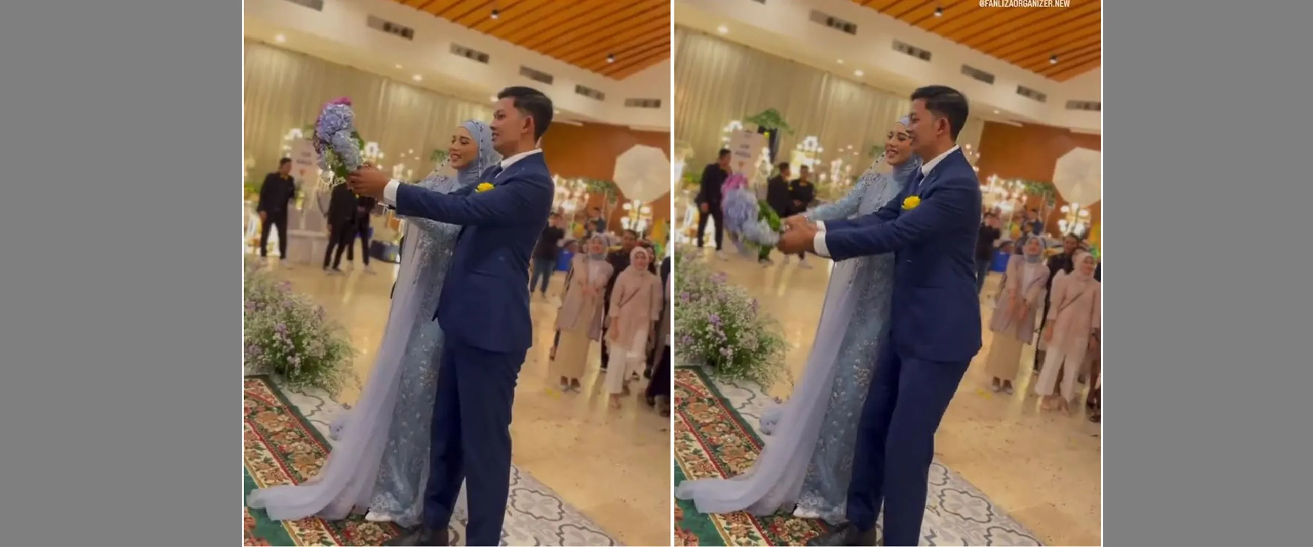 Menikah langkahi sang kakak, momen pengantin cowok lempar bunga ini berujung meneteskan air mata