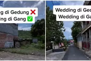 Cuma di gang sempit, 7 potret dekorasi pernikahan ini penampakannya mewah bak royal wedding