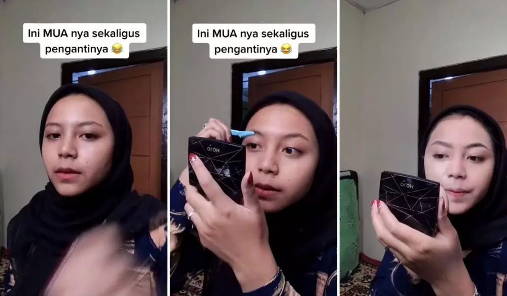 mua makeup sendiri di nikahan © TikTok