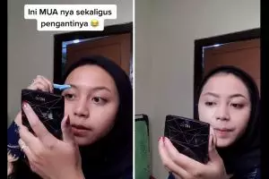 Biasa rias orang lain MUA ini pilih makeup sendiri di nikahannya, skill dan hasilnya banjir pujian