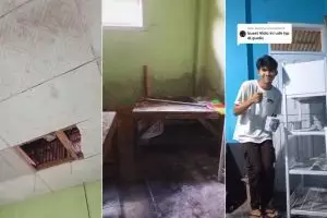 Pria ini makeover dapur kumuh ibunya jadi lebih rapi dengan material sederhana, skill nukangnya dipuji