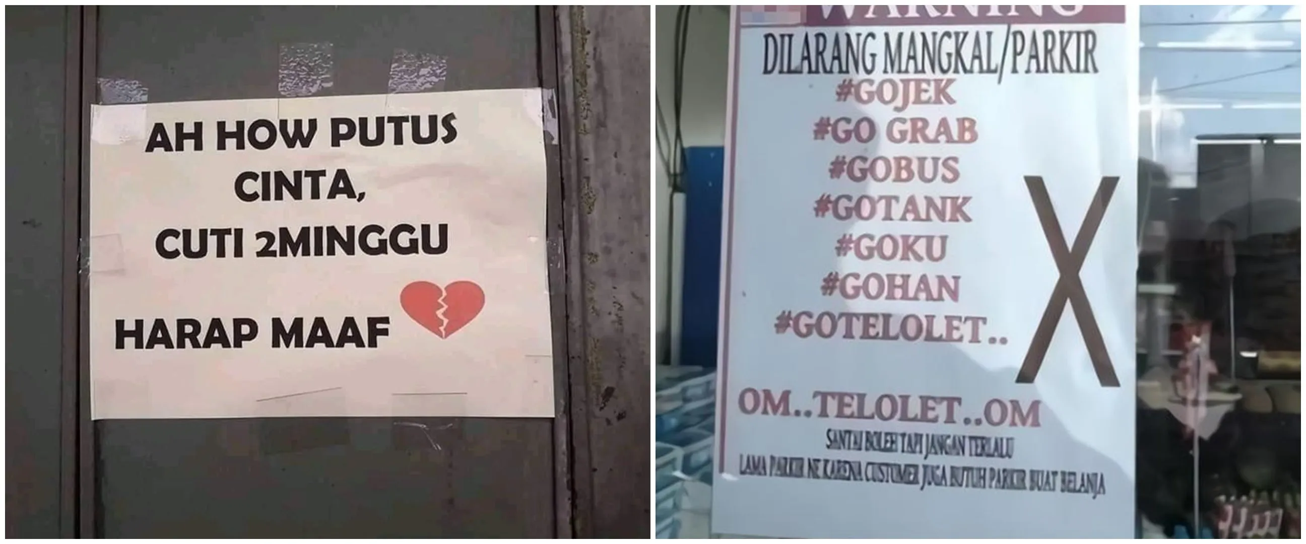 11 Tulisan lucu di pintu toko ini bikin customer ragu-ragu buat masuk, kenapa ya?