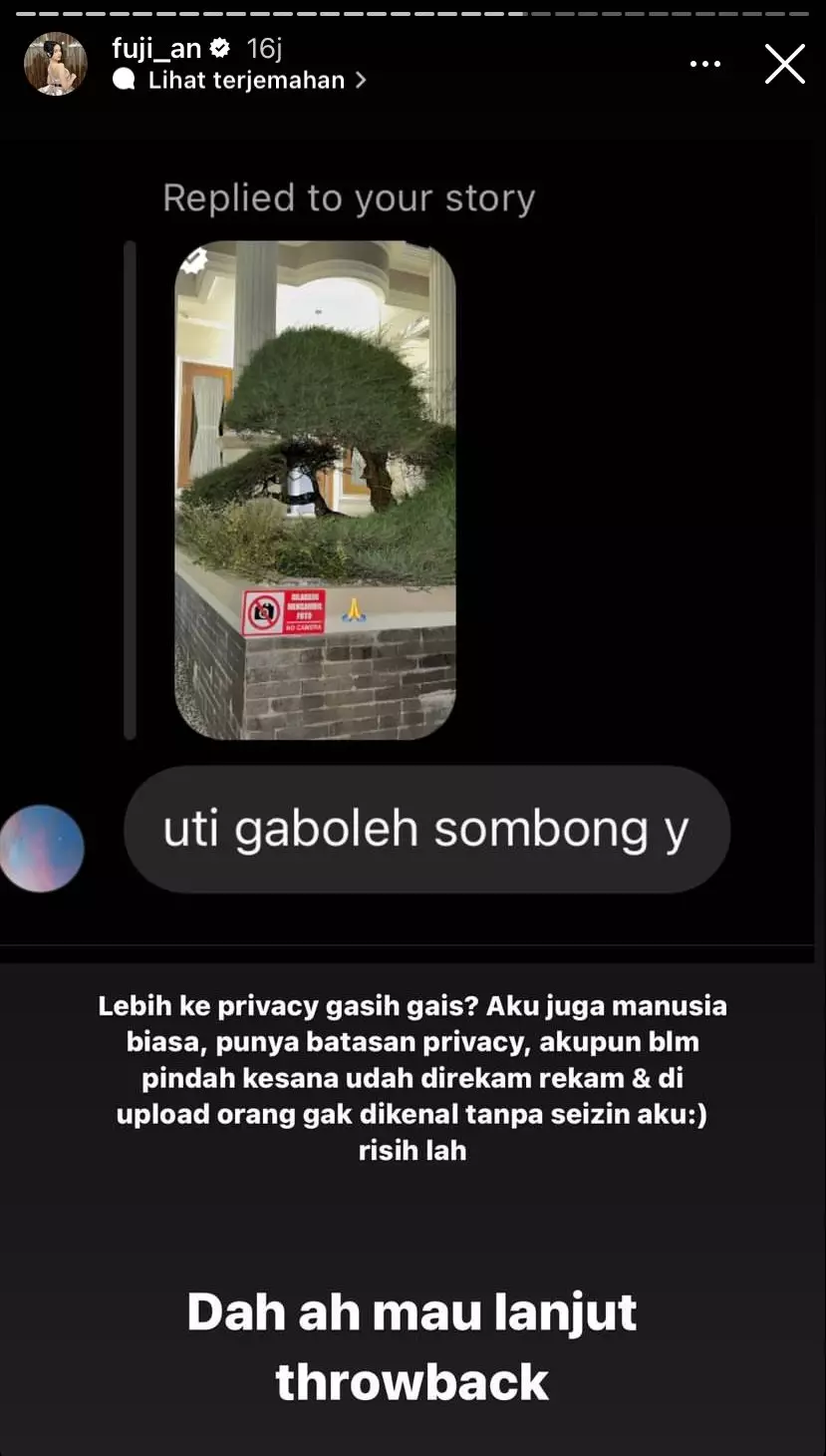 fuji dicibir warganet © instagram