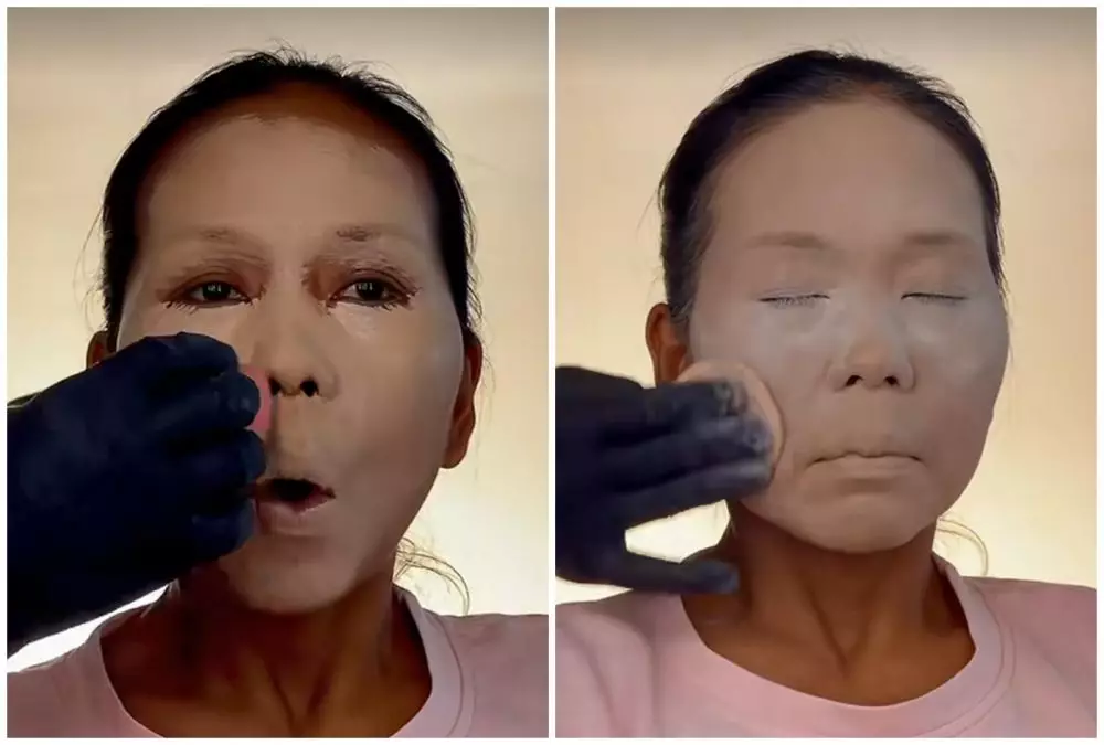 make over ibu penjual sayur © Tiktok