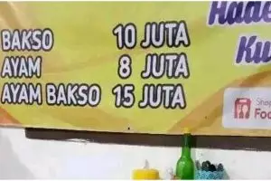 11 Tulisan kocak di spanduk pedagang bakso ini bikin pembeli garuk kepala, kenapa ya?