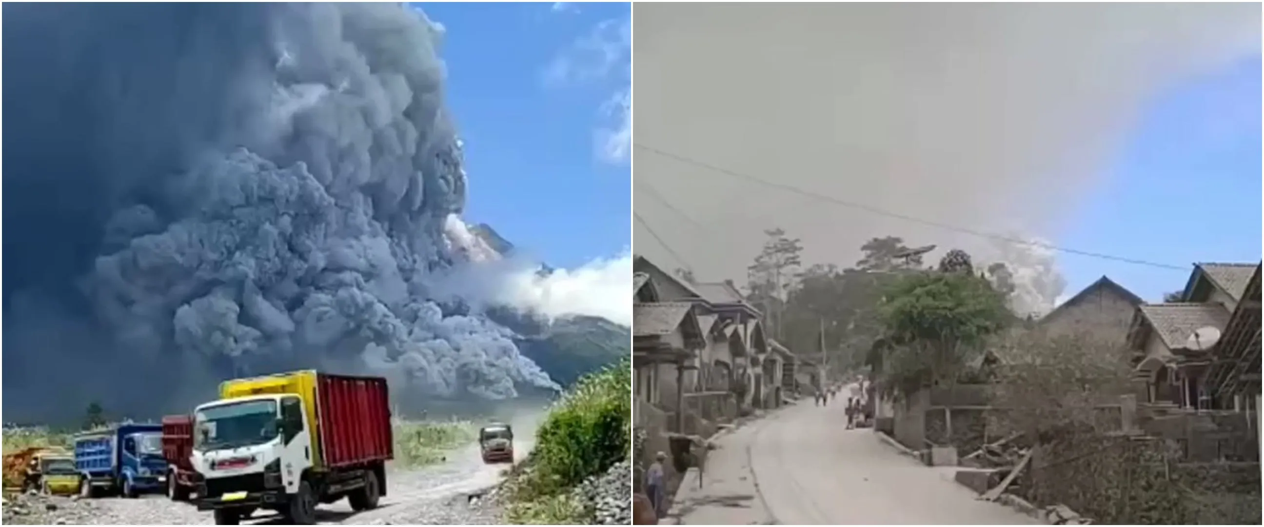9 Penampakan erupsi Gunung Merapi, kondisi terasa seperti malam tertutup abu
