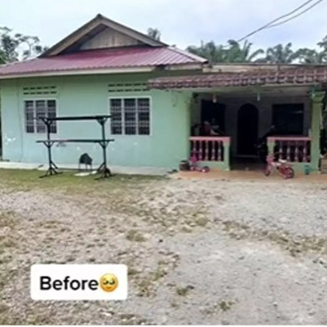 Makeover rumah kampung jadi hunian berfasad Instagramable, auto bikin pangling