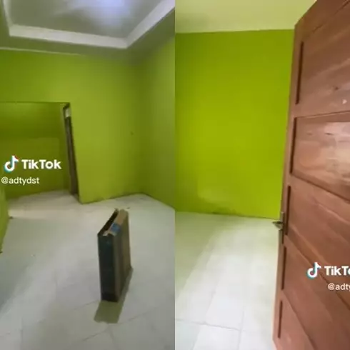 Makeover rumah hijau bak greenscreen jadi modern minimalis © 2023 brilio.net