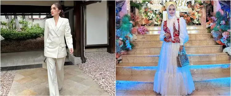 Gaya 11 seleb di pernikahan kedua Shinta Bachir, penampilan Ussy Sulistiawaty dipuji bak cewek Korea