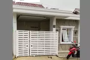 Makeover rumah subsidi tipe 27 nuansa kuning tetap elegan, akali ruang tamu sempit jadi semi outdoor