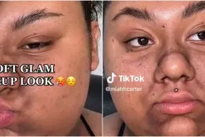 Transformasi wanita kulit sawo matang makeup soft glam look ini hasilnya bikin melongo, dipuji stunnin