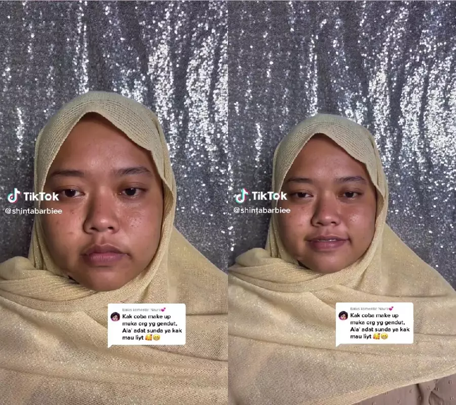 pengantin gendut dirias Siger Sunda barbie look © TikTok/@shintabarbiee