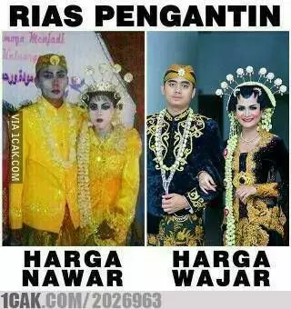 perbedaan riasan pengantin harga wajar nawar © berbagai sumber