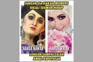 13 Potret kocak perbedaan riasan pengantin harga wajar vs nawar, bikin bijak pilih MUA