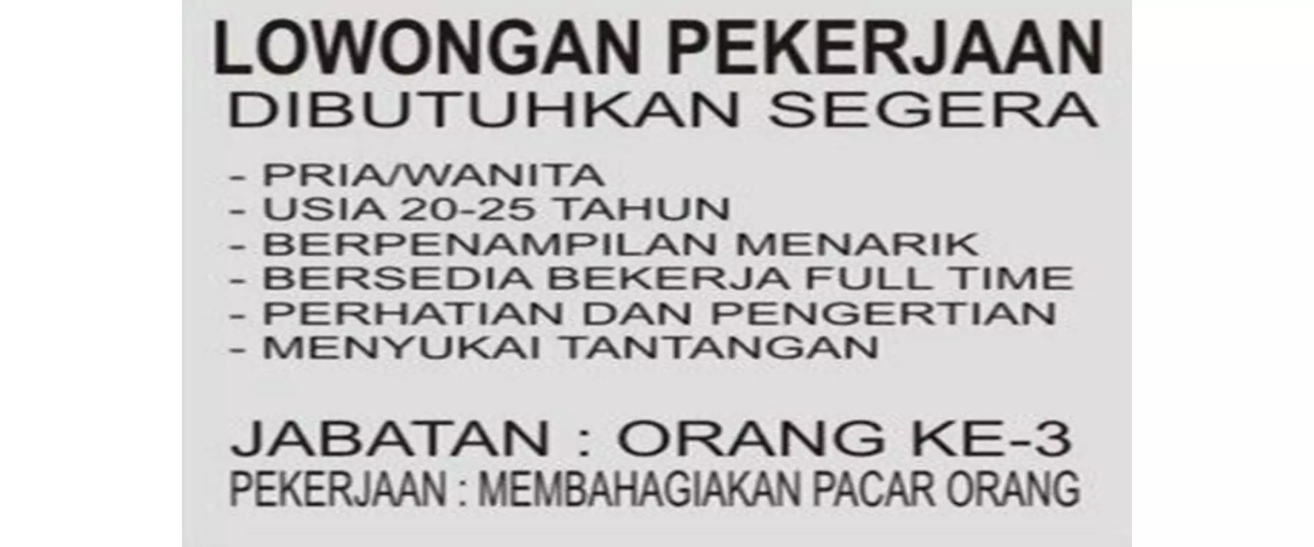 Nggak habis pikir, 21 potret kocak lowongan kerja ini bikin kamu pengin nganggur aja