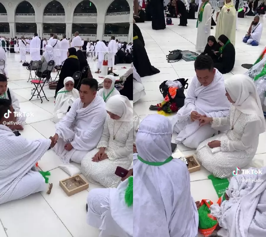 menikah di depan ka'bah © TikTok/@alfiyudin