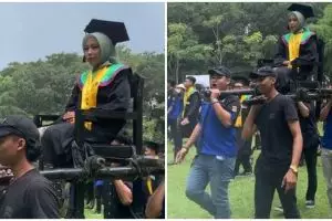 Satu-satunya perempuan di fakultas teknik, momen wisuda mahasiswi ini berasa ratu seharian