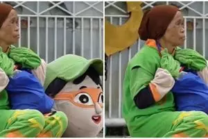Perjuangan pilu nenek badut keliling ini bikin nangis, seharian panas-panasan cuma dapat Rp3.000