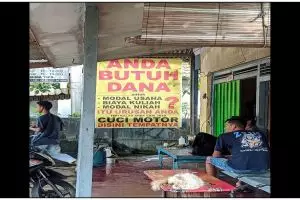 Jangan sampai terkecoh, 11 tulisan di spanduk cuci kendaraan ini harus dibaca 2 kali