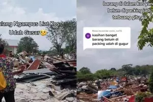 Pulang kuliah dikira bisa istirahat, momen haru mahasiswa tak tahu kosan kena gusur ini bikin terenyuh