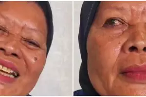 Nenek ini dirias MUA hasilnya bikin kerutan di wajah auto hilang, netizen: kok jadi gadis lagi? 