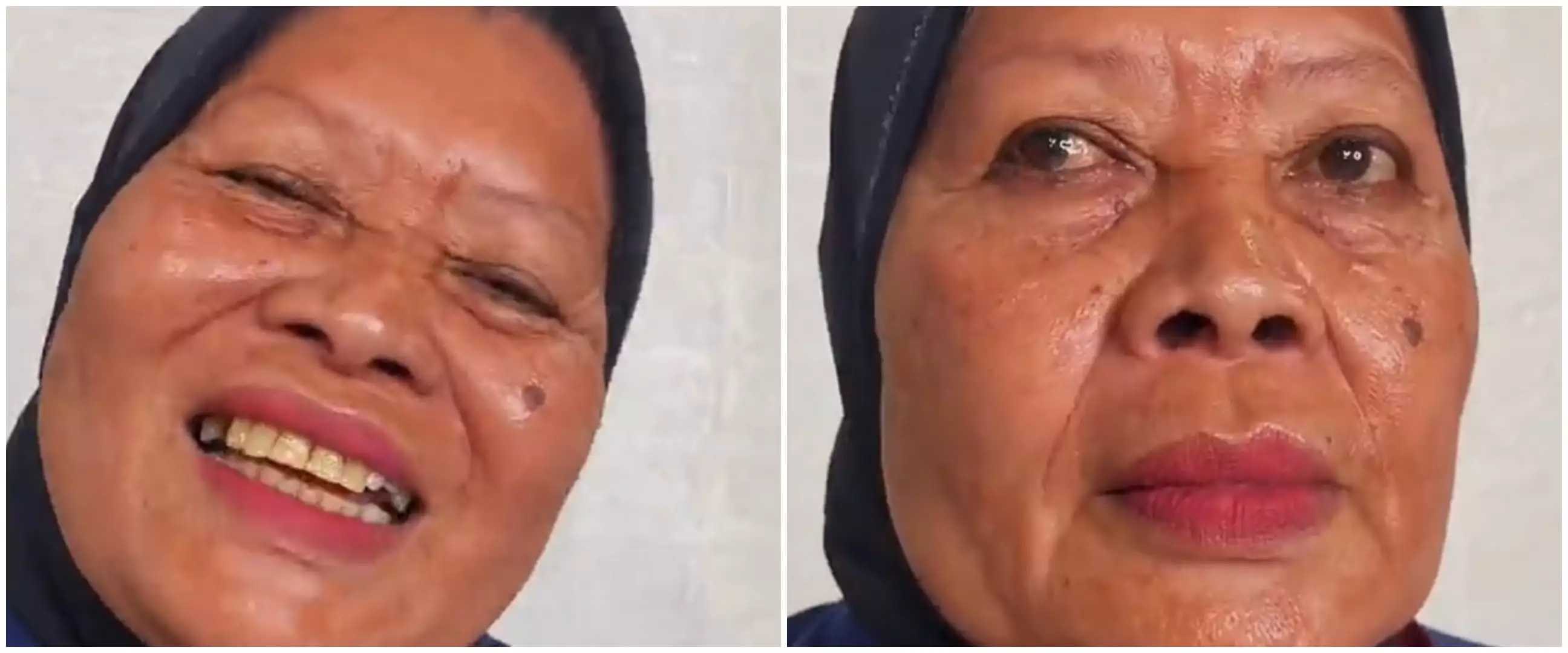 Nenek ini dirias MUA hasilnya bikin kerutan di wajah auto hilang, netizen: kok jadi gadis lagi? 