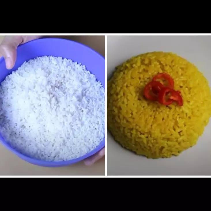 Trik masak nasi kuning agar mengilap dan gurih, cuma pakai satu bahan