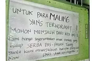 13 Peringatan lucu antimaling ini bikin mental pencuri auto ciut, absurd banget nih