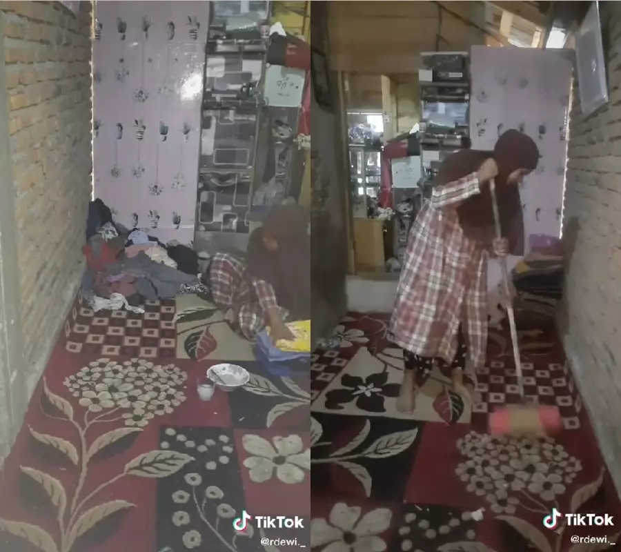 rumah luas 1x10 meter © TikTok/@rdewi._ rumah luas 1x10 meter © TikTok/@rdewi._