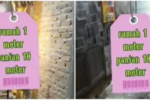 Rumah luas 1x10 meter ini penampakannya berasa seperti masuk gang, interiornya bikin salah fokus