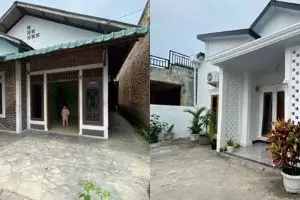 Transformasi rumah lawas dimakeover jadi hunian modern nuansa monokrom, hasilnya dikira beda rumah