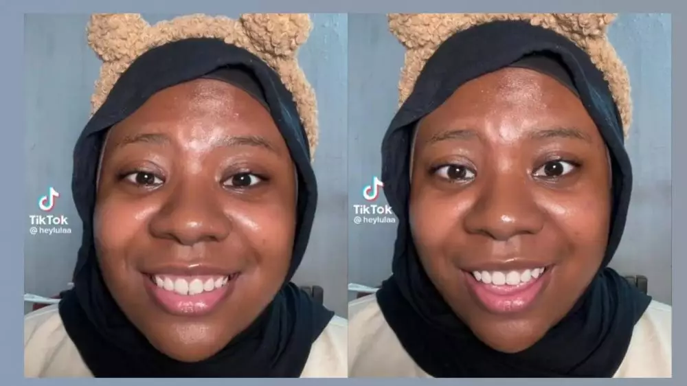 Dikira dua orang berbeda, perubahan cewek berkulit gelap usai makeup dewy ala Korea ini bikin takjub netizen © TikTok