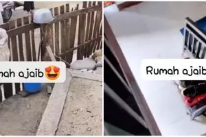 Desain rumah ini bikin pusing, teras di lantai satu dan dua langsung menghadap jalan raya ramai