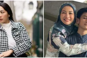 9 Momen Hesti Purwadinata catwalk bareng putranya, penampilan berhijabnya dipuji mirip Desy Ratnasari