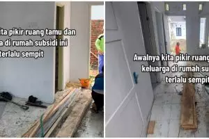 Makeover ruang tamu dan ruang keluarga sempit rumah subsidi, hasilnya bikin terpukau