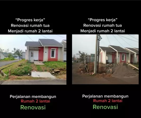 Rumah tua direnovasi jadi hunian modern © TikTok