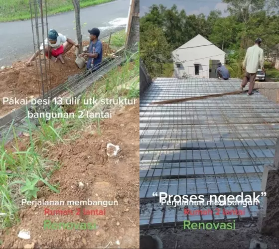 Rumah tua direnovasi jadi hunian modern © TikTok
