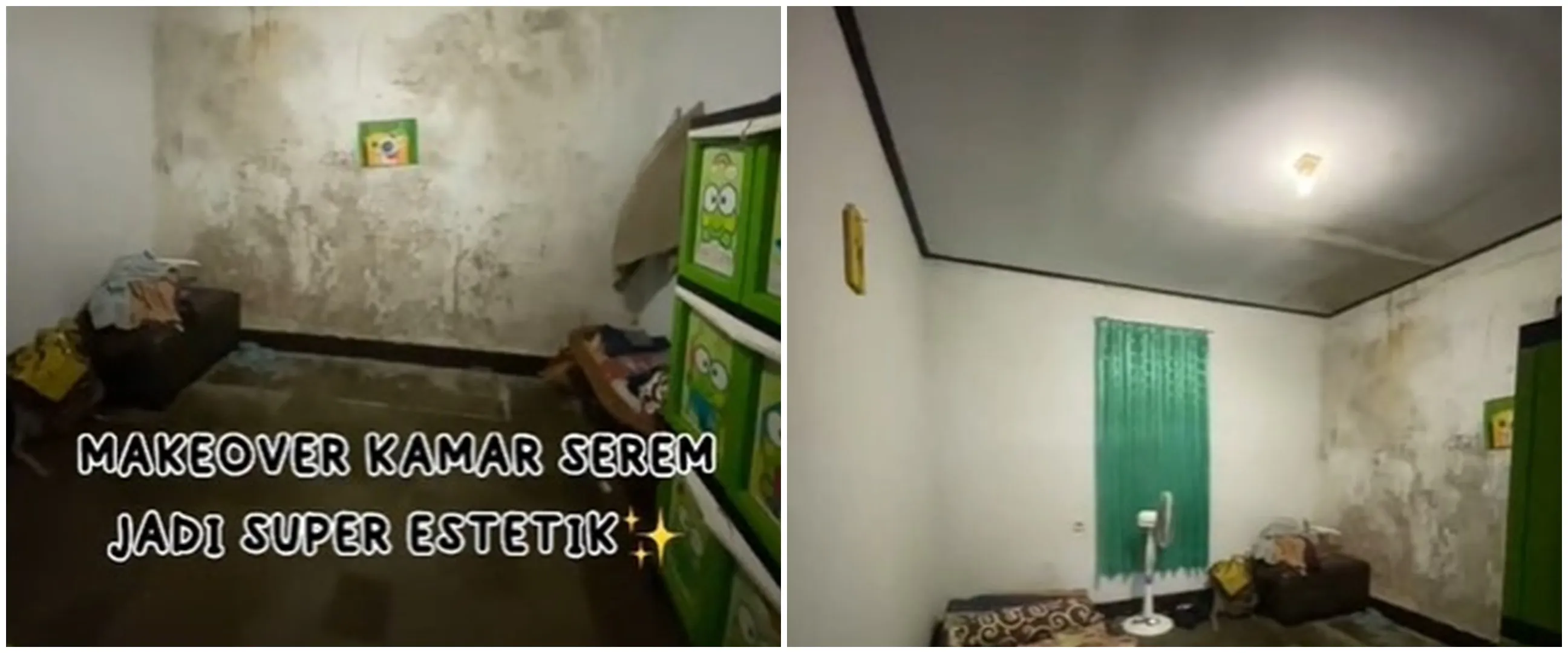 Makeover kamar kumuh ukuran 3x3,25 meter jadi ala Korean style, hasilnya seperti beda ruangan