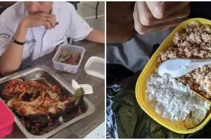 11 Potret kocak murid bawa bekal ke sekolah, kenyang sampai pulang