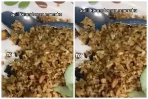 Bukan pakai timun, topping lalapan di nasi goreng ala warganet ini penampakannya bikin ketawa geli