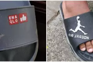 11 Plesetan kocak merek sendal ini bukan tambah gaya tapi bikin malu sendiri