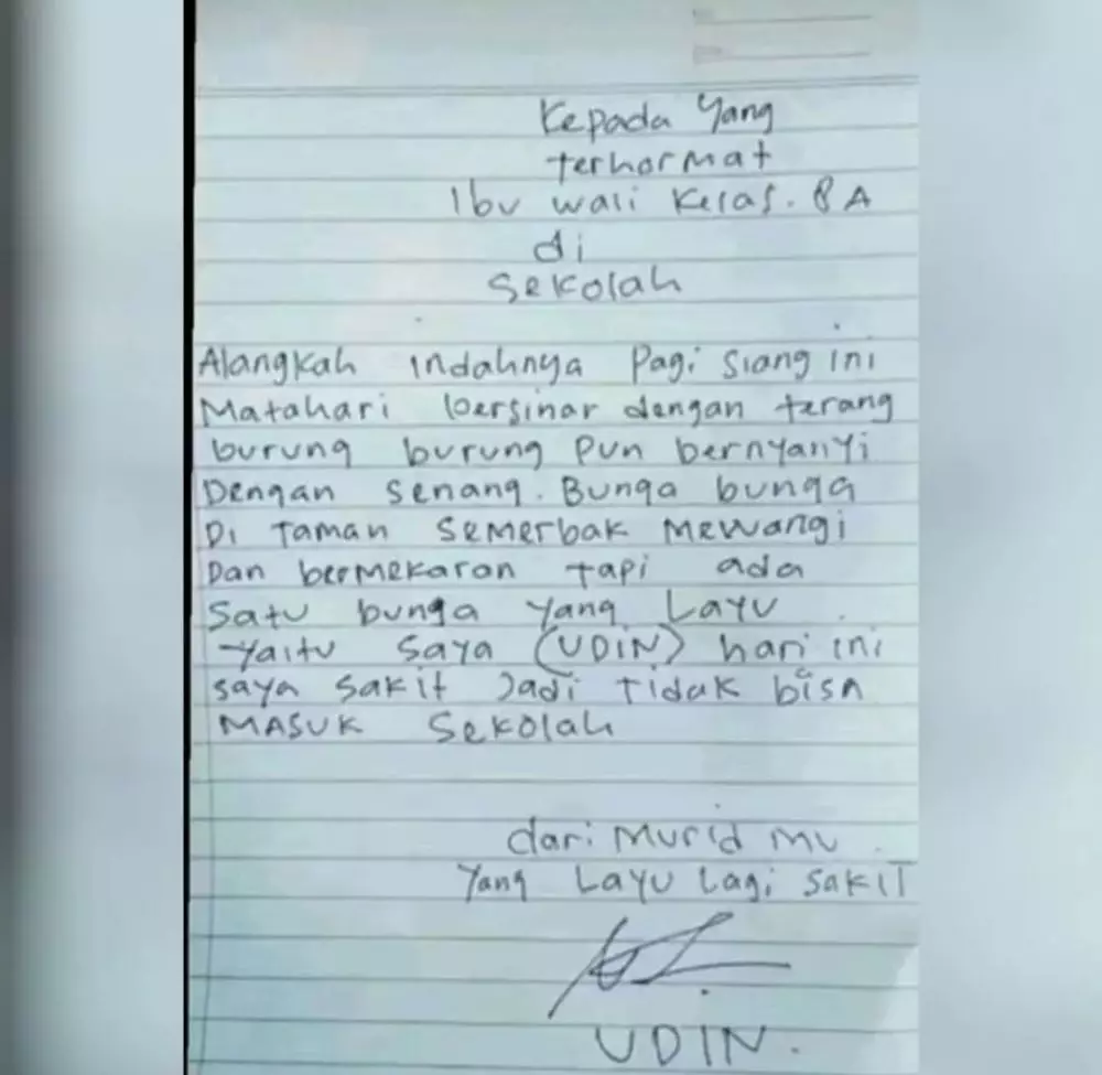 11 surat izin nggak masuk sekolah ini bikin geleng kepala © berbagai sumber