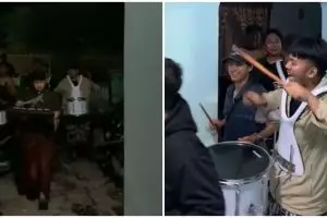 Cara sekelompok pemuda bangunkan sahur ini nyeleneh abis, bikin heboh warga sekitar